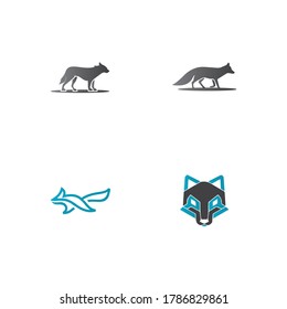 Fox vector illustration silhouette icon design