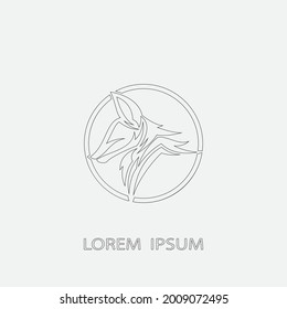 Fox vector illustration silhouette icon design