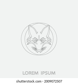 Fox vector illustration silhouette icon design