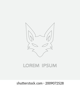 Fox vector illustration silhouette icon design