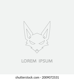 Fox vector illustration silhouette icon design