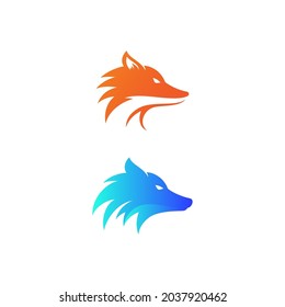 Fox vector illustration silhouette icon design