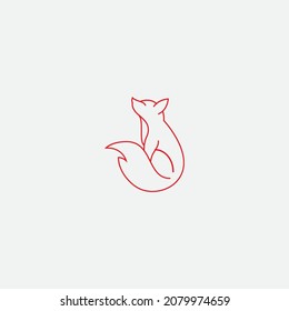 Fox vector illustration silhouette icon design