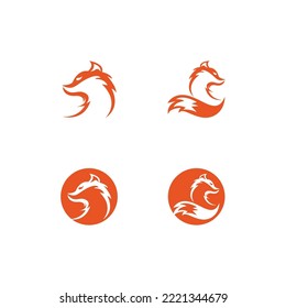 Fox vector illustration silhouette icon design