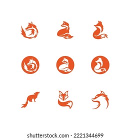 Fox vector illustration silhouette icon design