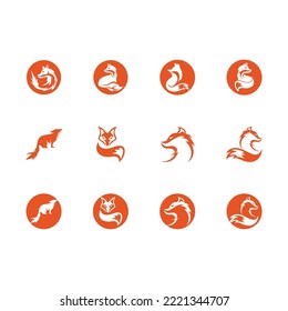 Fox vector illustration silhouette icon design