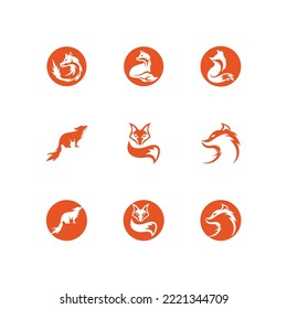 Fox vector illustration silhouette icon design