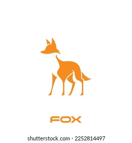fox vector logo design illustration