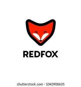 Fox vector logo design template. Red Fox Logo. Recommended for security company