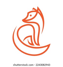 Fox Vector Logo Design Template