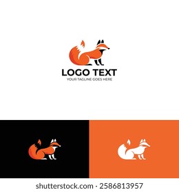 Fox vector logo design template