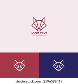 Fox vector logo design template