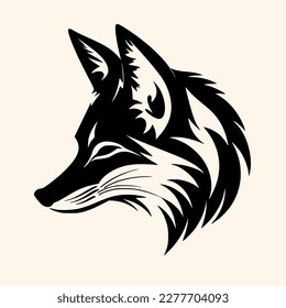 Fox vector for logo or icon, drawing Elegant minimalist style,abstract style Illustration