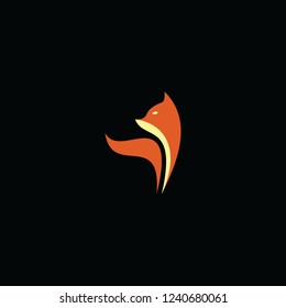 fox vector logo with orange color.