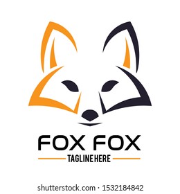 Fox vector logo in simple line style  good for Tech Bussines logo   clothing brand design