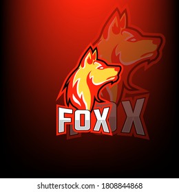 Fox vector mascot logo design with modern illustration concept style for badge, emblem and tshirt printing. angry fox illustration for sport and esport team.