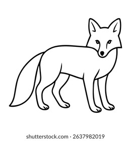 fox vector realistic line icon on white background
Vector line icon animal, wildlife