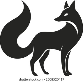 fox vector silhouette , fox vector illustration