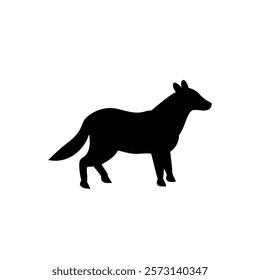 A fox vector silhouette illustration