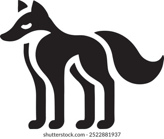 Fox Vector Silhouette , Fox Illustration , Fox Art Hand Drawn Line Art