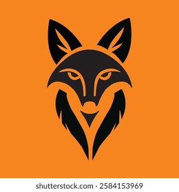 Fox vector silhouette illustration for commercial use 