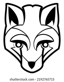 Fox vector, silhouette vector, isolated illustration abstract pattern on white background, tattoo tribal vector design, simple logo on white background