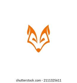 Fox Vector Symbol, fox Sign or Logo Template. creative fox Animal Face Modern Simple Design