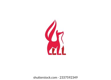fox vector template logo design