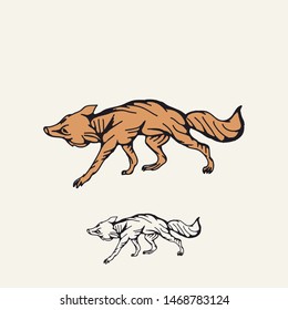 Fox Vintage Logo Design. Retro Logo