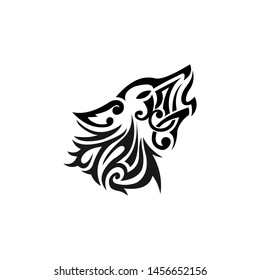 fox with vintage logo template