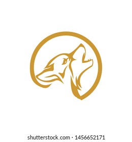 fox with vintage logo template