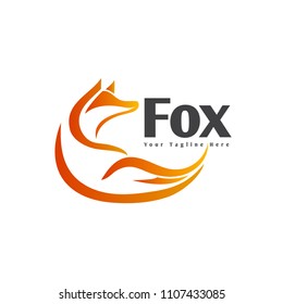 Fox Wake Sleep Line Art Logo Stock Vector (Royalty Free) 1107433085 ...