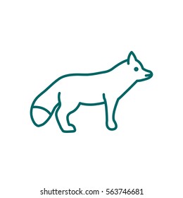 Fox web line icon.