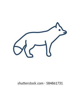 Fox web line icon.