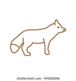 Fox web line icon.
