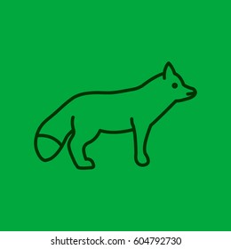 Fox web line icon.