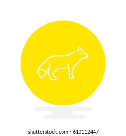 Fox web line icon.