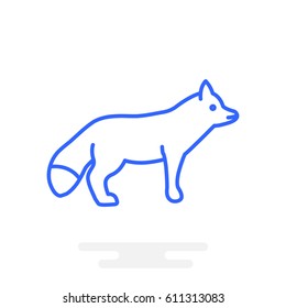 Fox web line icon.
