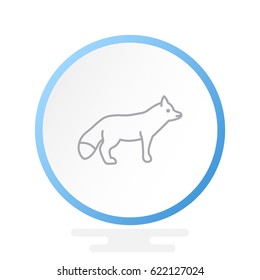 Fox web line icon.