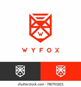 Fox wifi internet logo concept