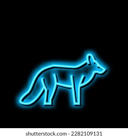 fox wild animal neon light sign vector. fox wild animal illustration