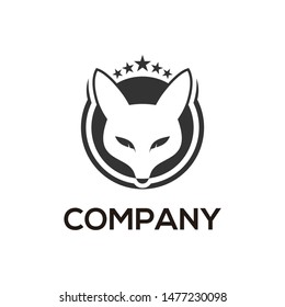 fox wolf face logo design