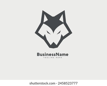 Fox or wolf head logo design