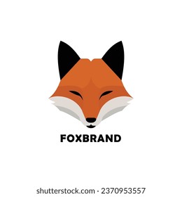 fox wolf logo icon with color minimal simple modern business branding vector