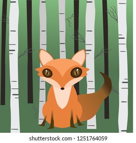 A fox in the woods