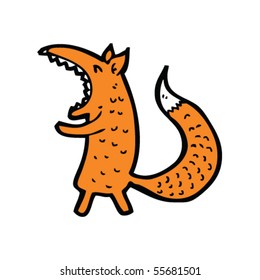 fox yawning cartoon