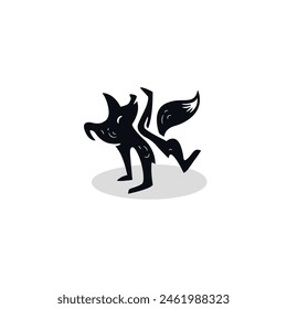 fox yoga Template Vector Design Stock Vector