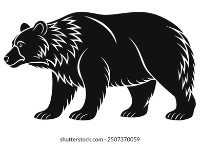 Un zorro cebra oso canguro silueta blanca ilustración vectorial