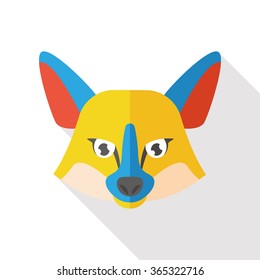 fox zoo animal flat icon