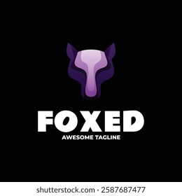 Foxed Gradient Colorful Logo Template